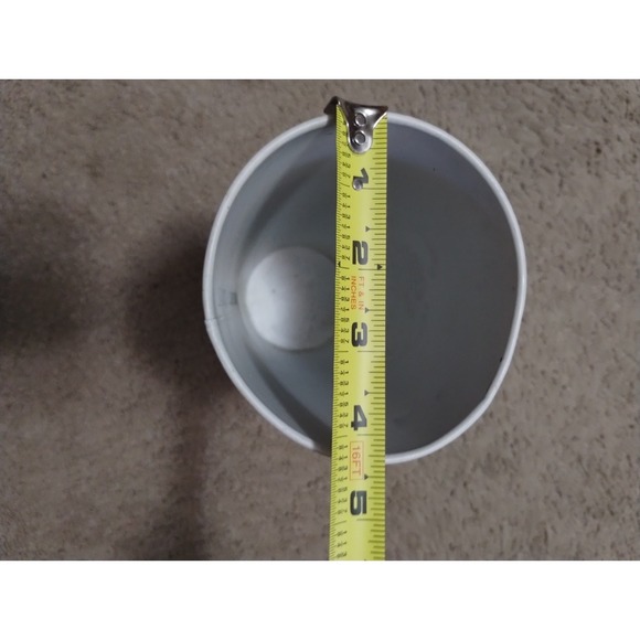 White Venice Beach Tall Vase Metal Tin Material Perfect For Boho Decor Vibes - Picture 3 of 4